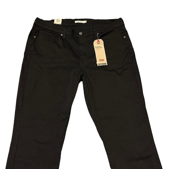 Levi Classic Straight Mid Rise Jeans. Black. Plus Size 18M #784 NWT - Picture 6 of 12